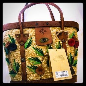 Patricia Nash Designs Market Levanzo Straw Tote